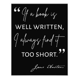 Foto Avid Reader II - Cotação Jane Austen