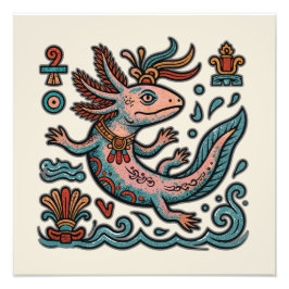 Foto Azteca Axolote Xolotl pedra erodida arte tribal bo