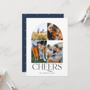 Foto azul de natal 4 com fotos múltiplas modernas