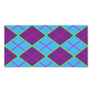 Foto Azul e roxo argyle