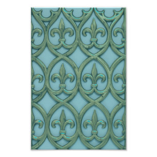 Foto Azul E Verde Fleur-de-lis
