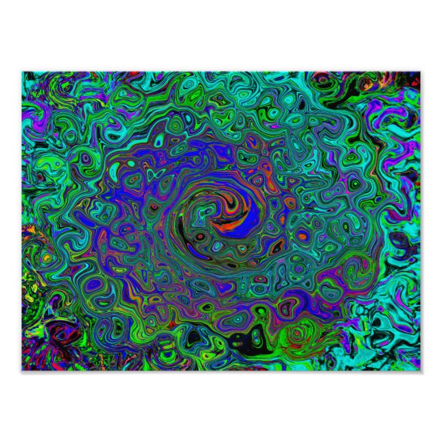 Foto Azul Marmoreado e Abstrato Aquamarino (Frente)