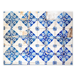 Foto azulejo velho de Portugal da decoração azul de