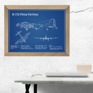 Foto B-17 Fortaleza Voadora - Planos de Impressão Bluet