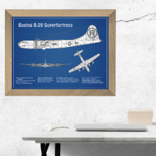 Foto B-29 Superfortaleza - Planos de Impressão de Avião