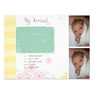 Foto Baby Girl Arrival Scrapbook Title Page Photo Impre