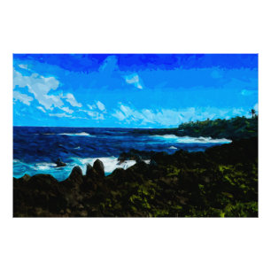 Foto Baía na estrada ao abstrato de Hana Maui