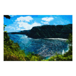 Foto Baía na estrada ao abstrato de Hana Maui Havaí