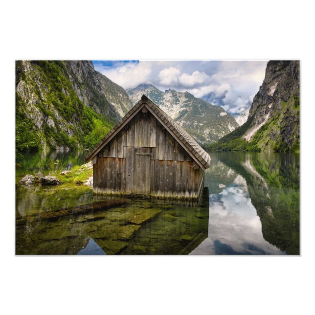 Foto Bairro no lago de Obersee nos Alpes na Alemanha (Frente)