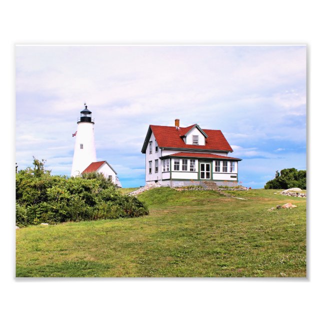 Foto Bakers Island Lighthouse Massachusetts Photo Impre (Frente)