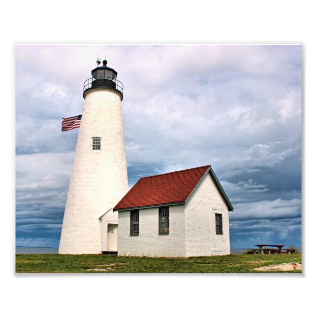 Foto Bakers Island Lighthouse Massachusetts Photo Impre (Frente)