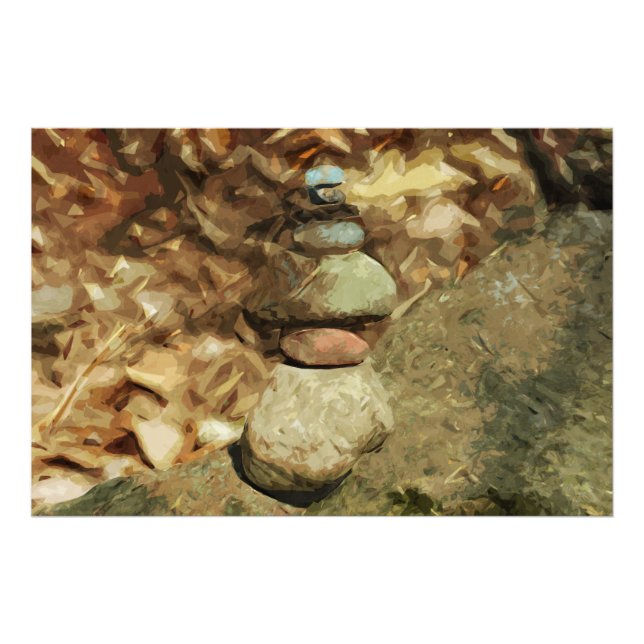 Foto Balancing Rocks Abstrato Impressionism (Frente)