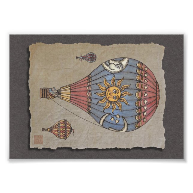 Foto Balão de Ar Quente Colorido (Frente)