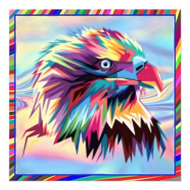 Foto Bald Eagle - Design Geométrico Prismático - 80590 (Frente)