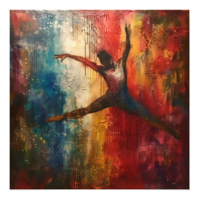 Foto Balé Dancer Abstrato Art (Frente)