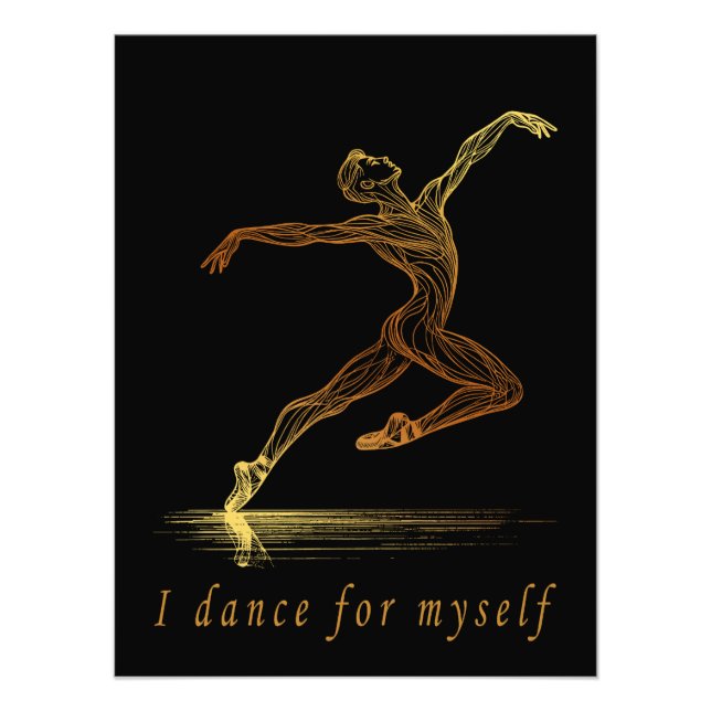 Foto Balé Masculino Dancer Line Art - Eu Danço Por Mim  (Frente)