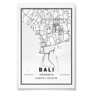 Foto Bali - Indonésia Light City Map