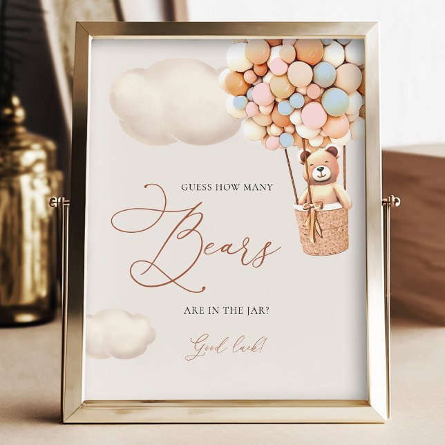 Foto Balões de Urso Azul Rosa Adivinham Quantos Ursos S (Criador carregado)