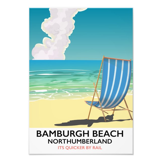 Foto Bamburgh Beach Northumberland poster (Frente)
