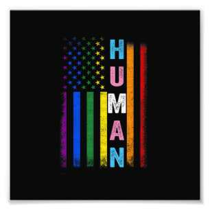 Foto Bandeira americana LGBT humana Mês do Orgulho Gay