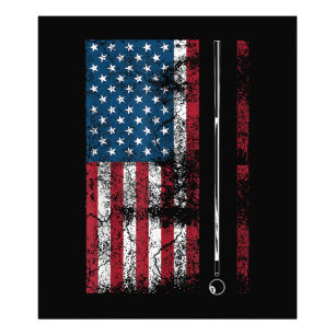 Foto Bandeira Americana Taco de Bilhar Jogo de Mesa Fof