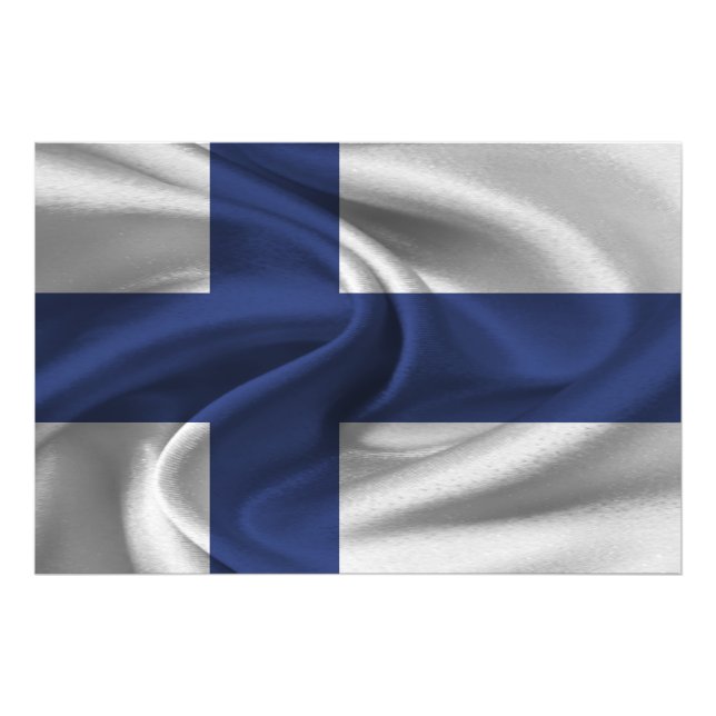 Foto Bandeira da Finlândia (Frente)