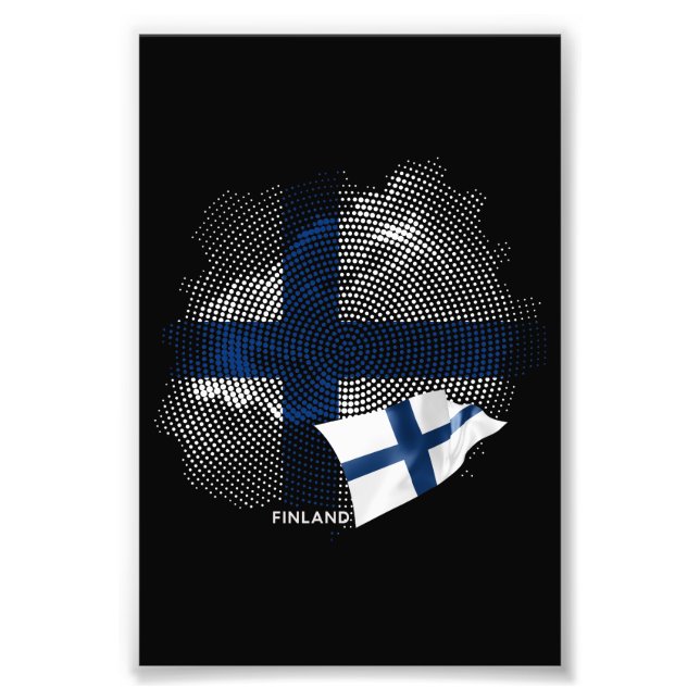Foto bandeira da Finlândia (Frente)