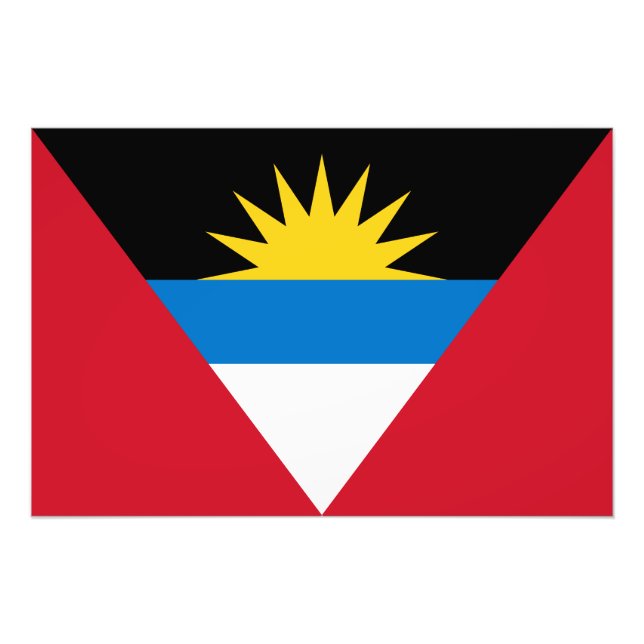 Foto Bandeira de Antígua e Barbuda Patriótica (Frente)