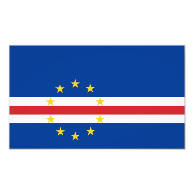 Foto Bandeira de Cabo Verde (Frente)