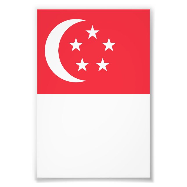 Foto bandeira de Singapura (Frente)