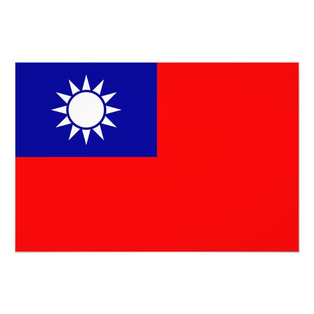 Foto Bandeira de Taiwan: República da China, Taipé Chin (Frente)