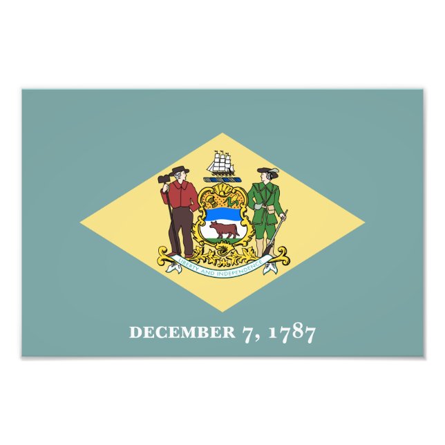 Foto Bandeira do Estado de Delaware (Frente)