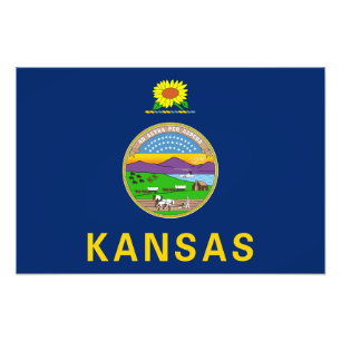 Foto Bandeira do estado do Kansas