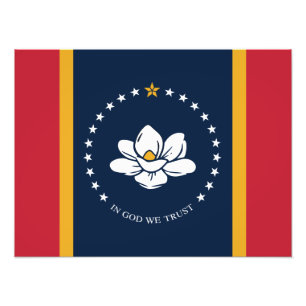 Foto Bandeira do Mississippi - Nova Bandeira da Magnóli