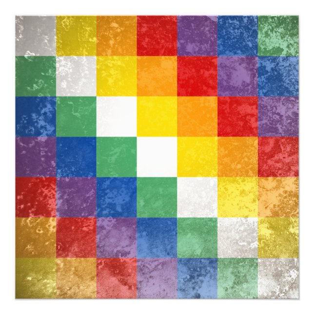 Foto Bandeira do povo Aymara (Frente)