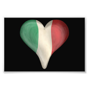 Foto Bandeira italiana em um coração