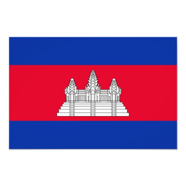 Foto Bandeira Patriótica do Camboja (Frente)