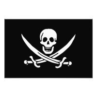 Bandeira Pirata Caveira Espadas Cruzadas