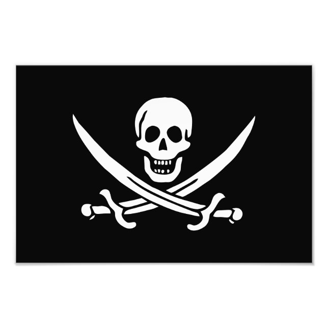 Foto Bandeira Pirata Caveira Espadas Cruzadas (Frente)