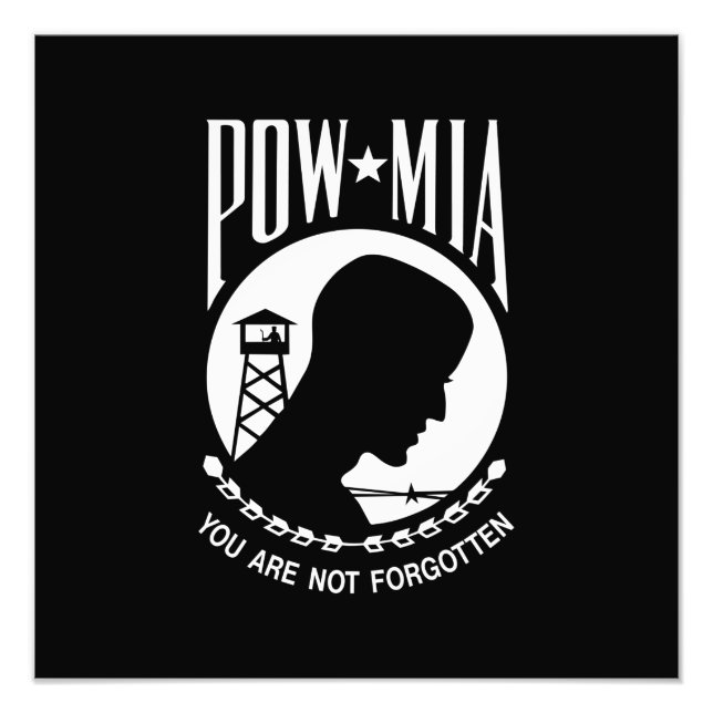 Foto Bandeira POW MIA: Soldados desaparecidos da Guerra (Frente)