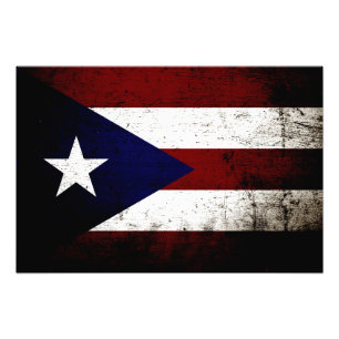Foto Bandeira preta de Puerto Rico do Grunge