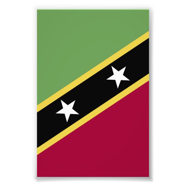 Foto bandeira santo Kitts e Nevis (Frente)