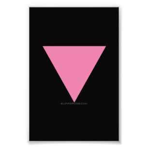 Foto bandeira triângulo rosa SlipperyJoe's símbolo rosa