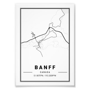 Foto Banff - Canadá Ligth City Map