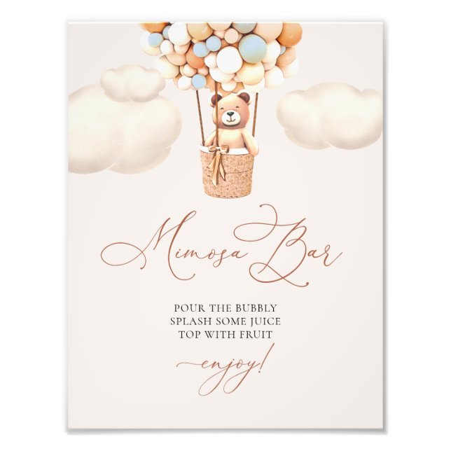 Foto Bar Mimosa - Sinal Chá de fraldas do Urso com Balõ (Frente)