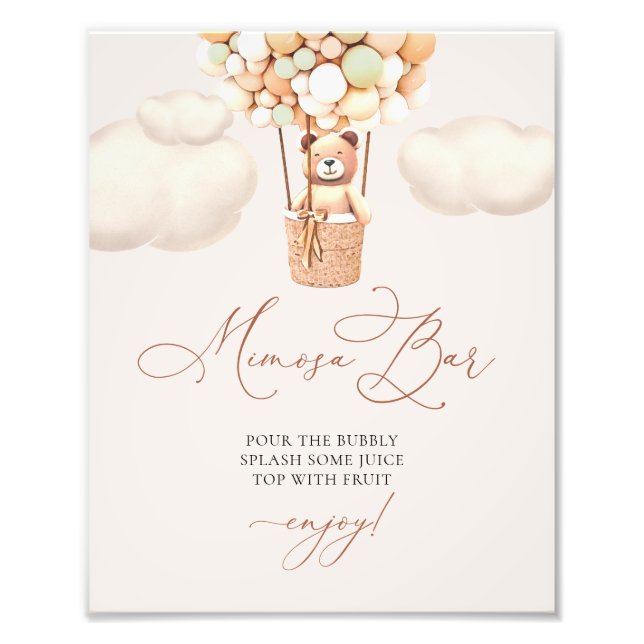 Foto Bar Mimosa - Sinal Chá de fraldas do Urso com Balõ (Frente)