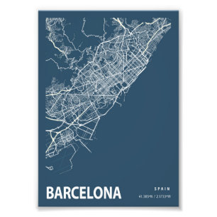 Foto Barcelona - Mapa da cidade de Blueprint Espanha