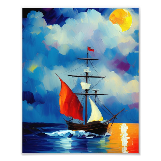 Foto Barco à Noite (Frente)