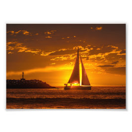 Foto Barco à vela ao pôr do sol - Marina Del Rey, CA