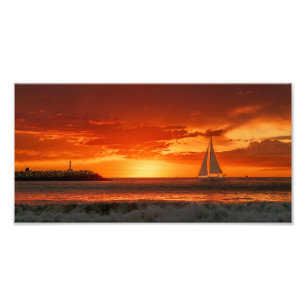 Foto Barco à vela ao pôr do sol - Marina Del Rey, CA